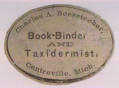 bookbinder and taxidermist